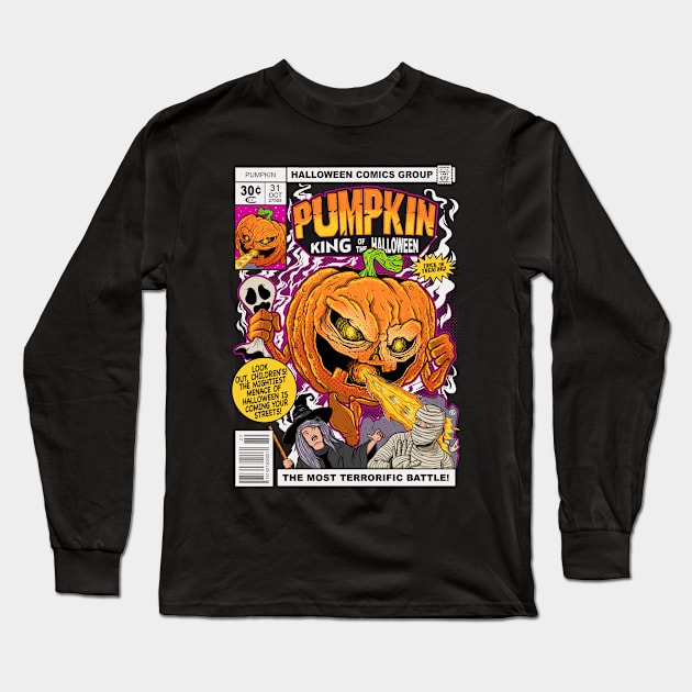 PUMPKIN KING OF THE HALLOWEEN Long Sleeve T-Shirt by FernandoSala